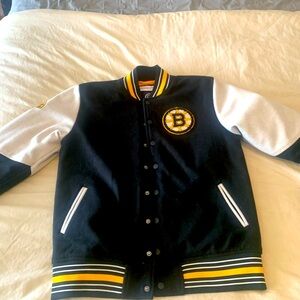 Mitchell and Ness Boston Bruins Youth Medium Wool Varsity Jacket